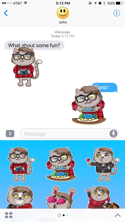 Hipster Cat Life Stickers