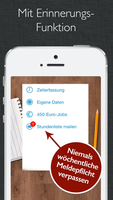 450 Euro Job - Zeiterfassung mit Stundenzettel Screenshot