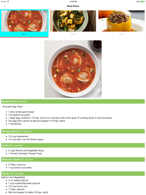 Diet Tips with Meal Plans iPad screenshot 4 - Lifestyle app