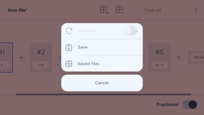 Fractional calculator Screenshot