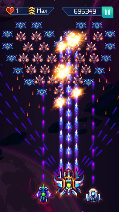 Galaxiga - ギャラガアーケードシューティングのスクリーンショット1 Galaxiga - ギャラガアーケードシューティングのスクリーンショット1
