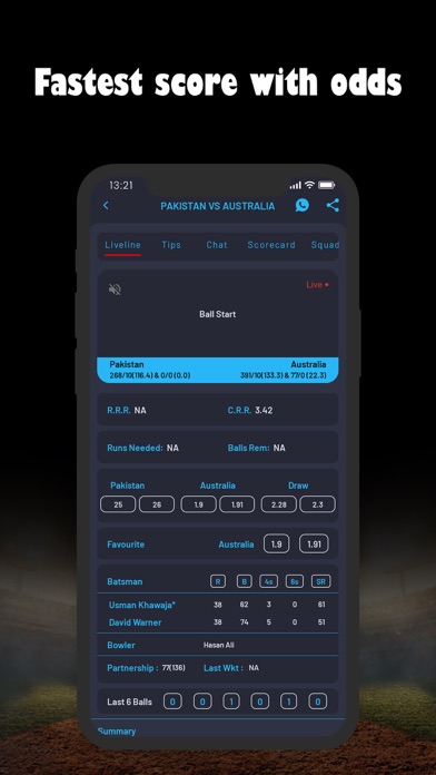 King Cricket Live Line Screenshot