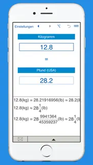 pound in kilogramm und kg in lb gewichtsumrechner iphone bildschirmfoto 3