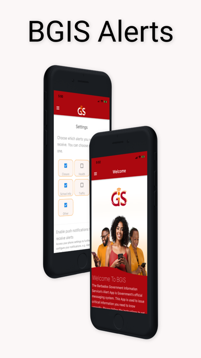 BGIS Alerts Screenshot