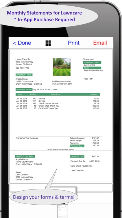 Lawn Care Pro - Billing & Invoicing Tool