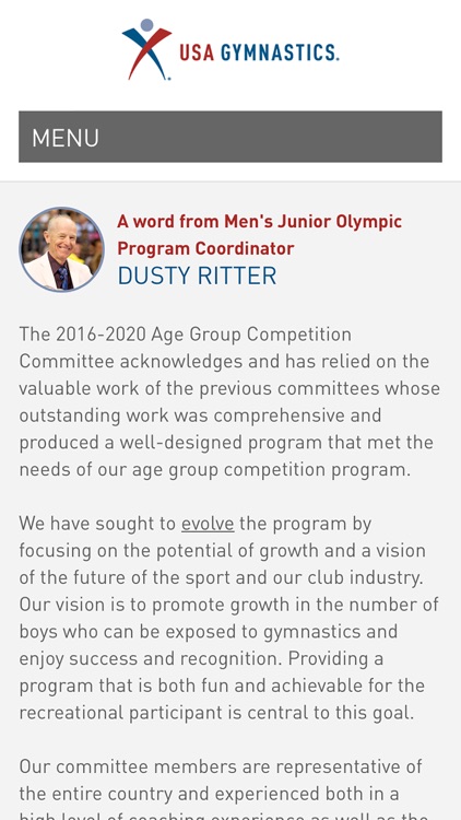 USA Gymnastics Men’s Junior Olympic Age Group