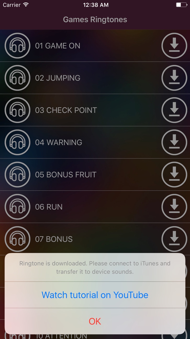 iPhone screenshot