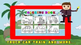 Game screenshot Vehicle Kids Coloring Book - Truck Car Train Pages apk