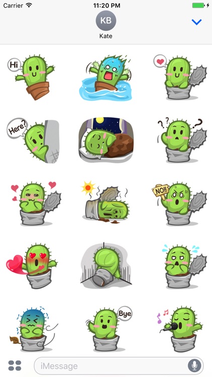 Tiny Cactus - Cute stickers for iMessage