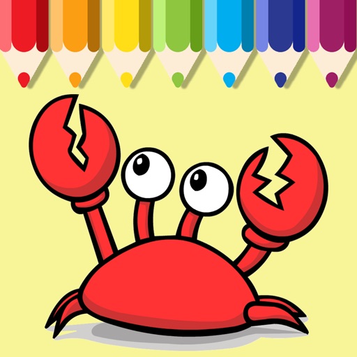 Free Coloring Red Crab Game For Children iOS App