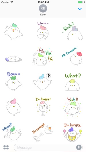 Avery The Cute Little White Chick Stickers(圖2)-速報App