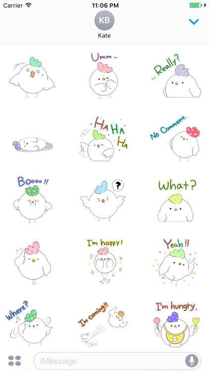 Avery The Cute Little White Chick Stickers