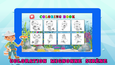 Screenshot #3 pour Mermaid Coloring Book Jeu d'apprentissage pour les