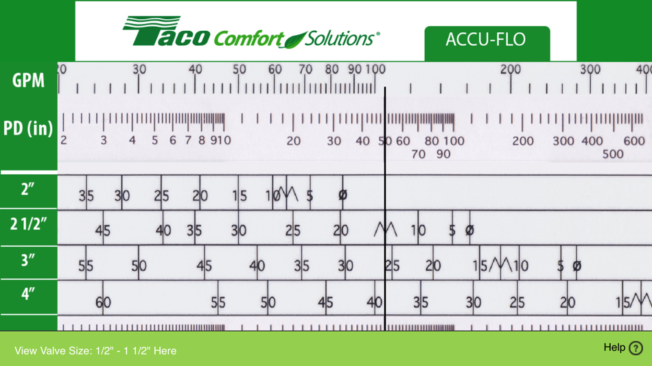 #2. Taco Accu-Flo Slide Rule (iOS) Podle: Taco, Inc.