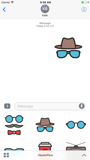 Hipster Sticker Pack for Messaging