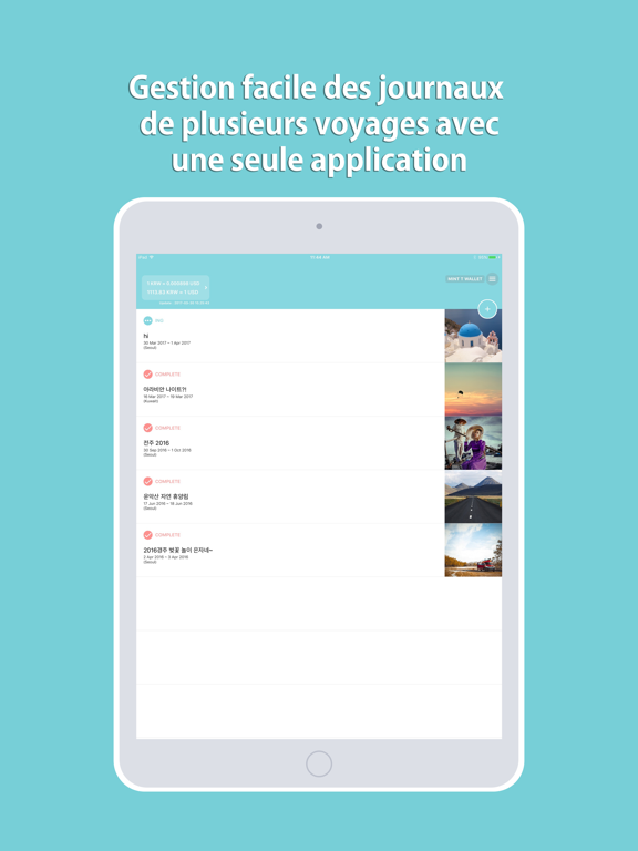 Screenshot #4 pour Carnet de dépenses de voyage - Mint T Wallet