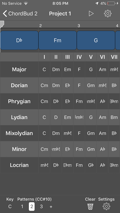 ChordBud 2 AUv3 MIDI Sequencer Screenshot