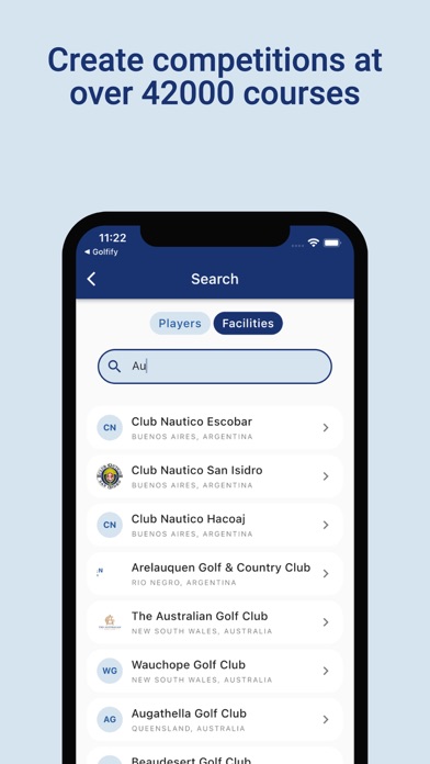 Golfify - Golf Tournaments Screenshot