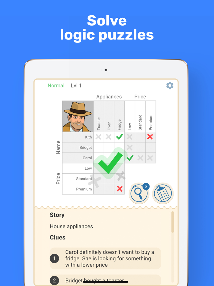 Cross Logic Puzzle Game
