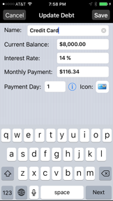 Debt Payoff Assistant screenshot