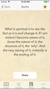 Krishnamurti Wisdom Quotes screenshot #1 for iPhone