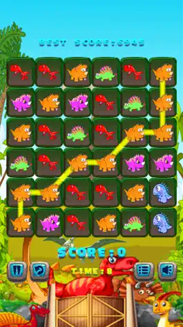 Game screenshot Dinosaur Match 3 Puzzle - Dino Drag Drop Line Game apk