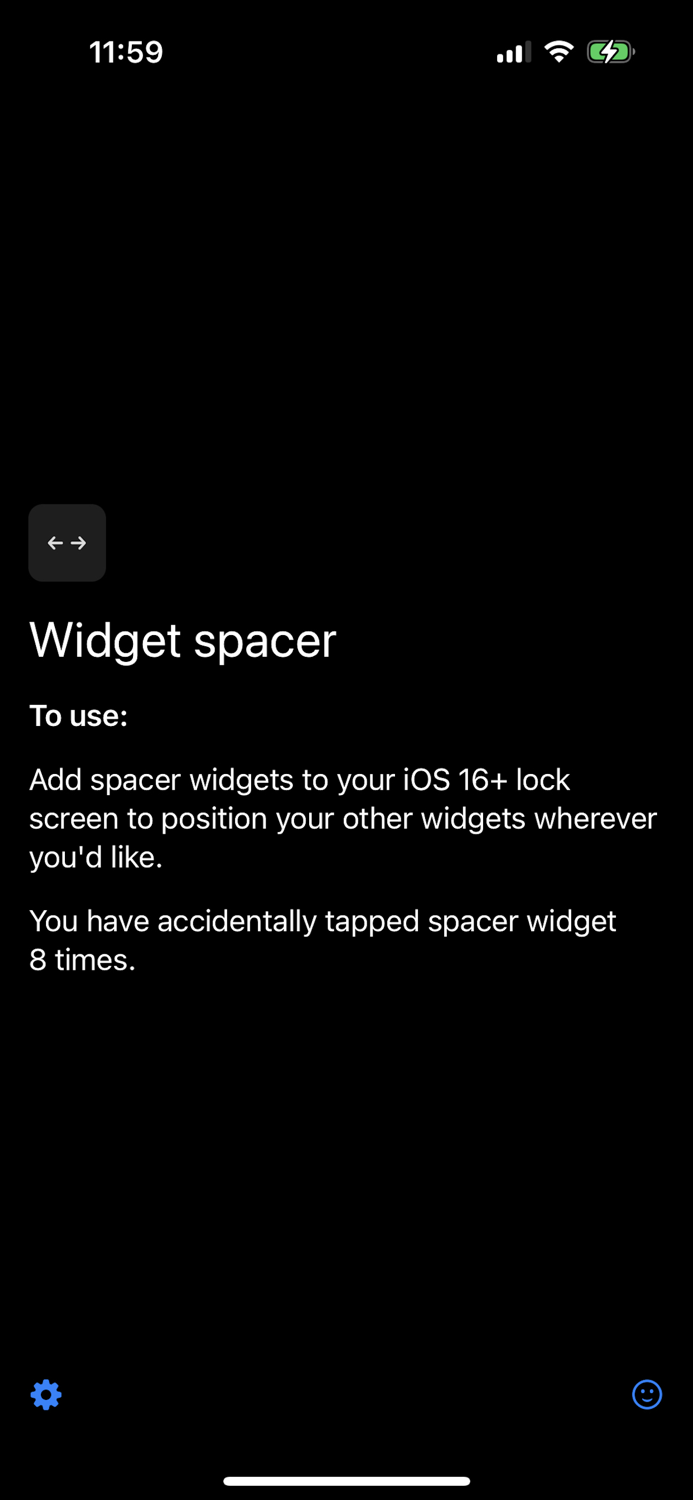 Widget spacer - empty clear