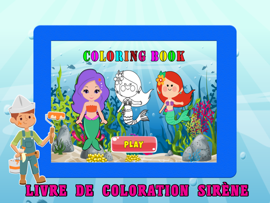 Screenshot #4 pour Mermaid Coloring Book Jeu d'apprentissage pour les