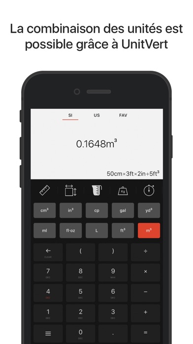 Screenshot #2 pour UnitVert: Convertisseur d'unité et calculatrice