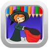 Cute Magic Witch Coloring Book And Page For Kids