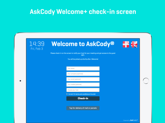 AskCody Signage iPad screenshot