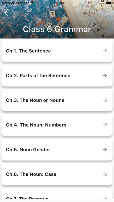 Class 6 English Grammar Screenshot