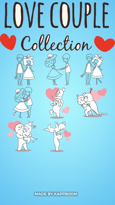 Hand-Drawn Couple Stickersのおすすめ画像2