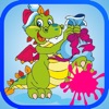 子供たちのために印刷可能なドラゴンの着色ページ - iPadアプリ