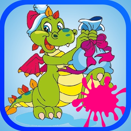 Printable dragon coloring pages For kids icon