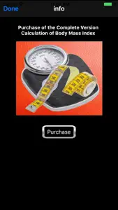 Calculation of Body Mass Index Lite screenshot #2 for iPhone