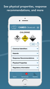 CAMEO Chemicals screenshot