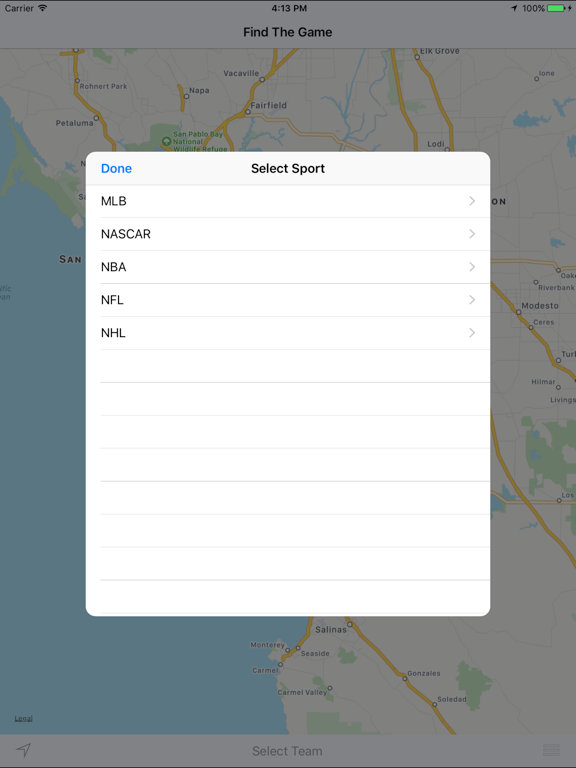 Find The Game iPad screenshot 2 - Sports app