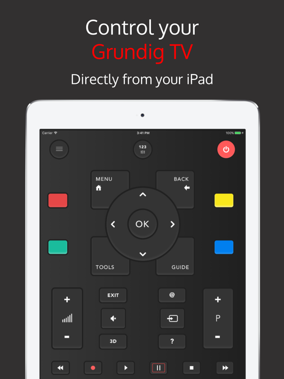 Grundigee : Remote Grundig TV iPad screenshot 1 - Utilities app