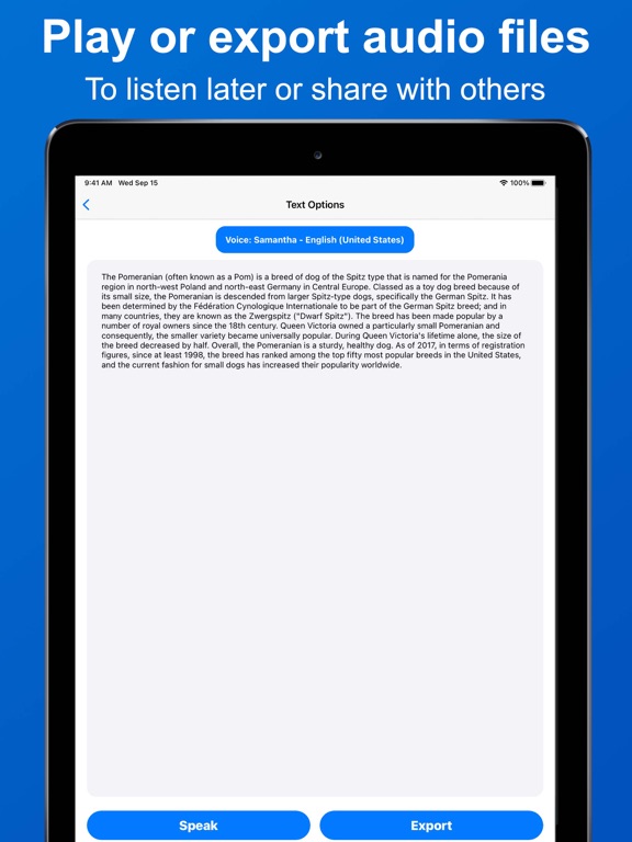 Screenshot #5 pour Speechy - Text reader & export