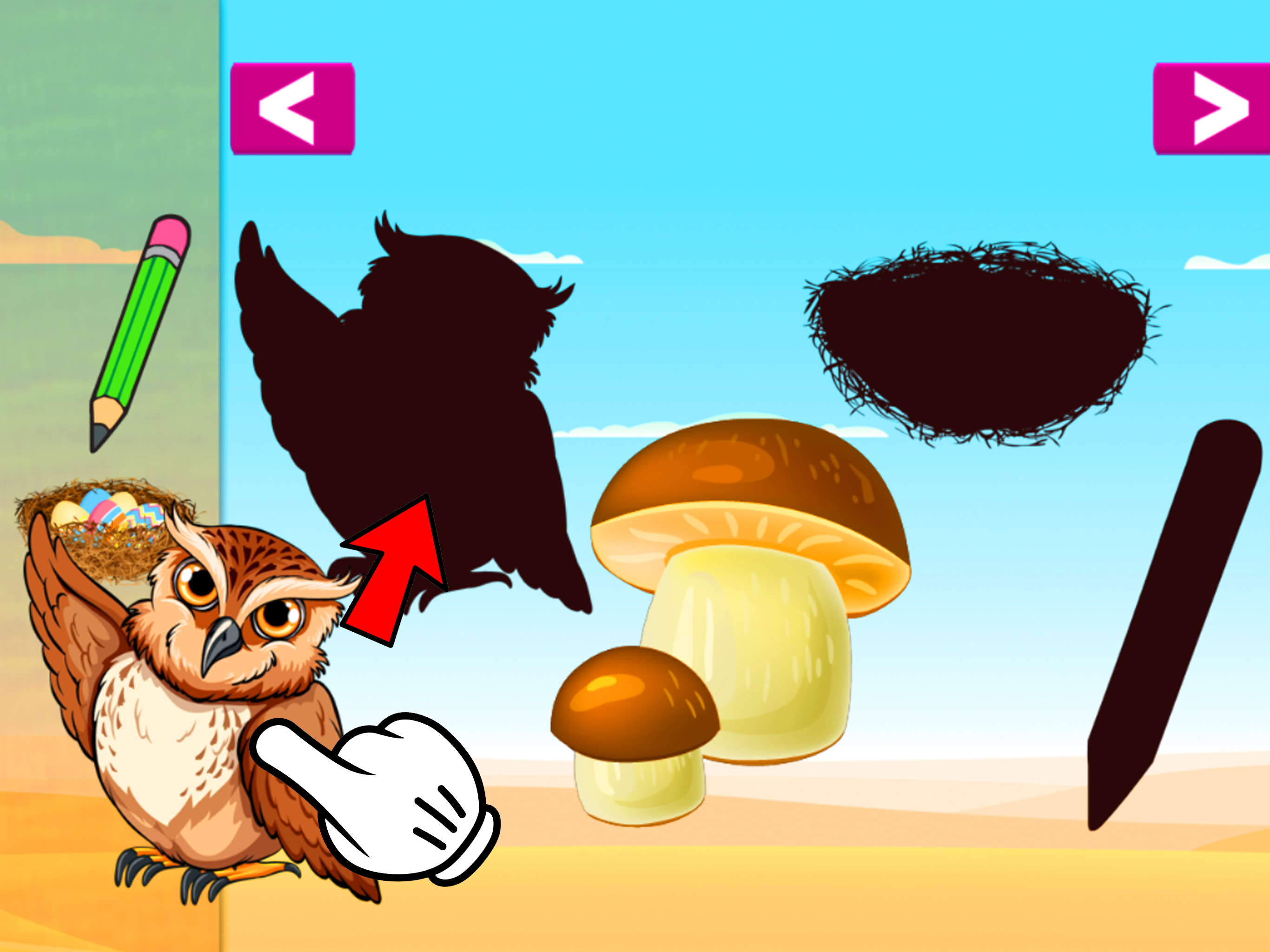 Learn Vocabulary A to Z and Matching Shadow Games