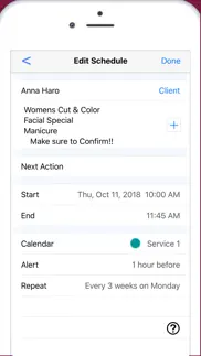 nail tech schedule & reminder iphone screenshot 2