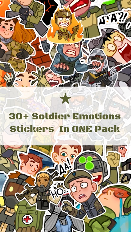 Soldier Emotions Stickers Pack for iMessage
