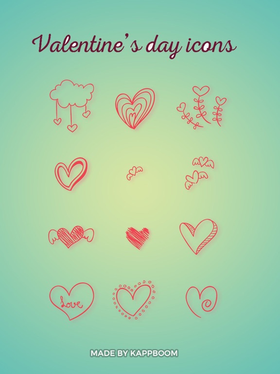 Screenshot #4 pour Hearts Hand drawn