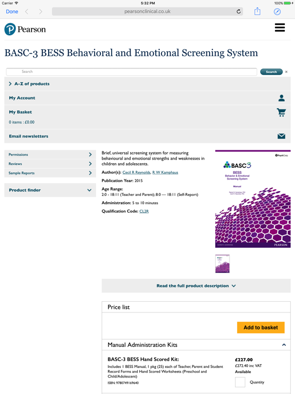 Screenshot #6 pour Pearson Clinical UK Assessment Assistant
