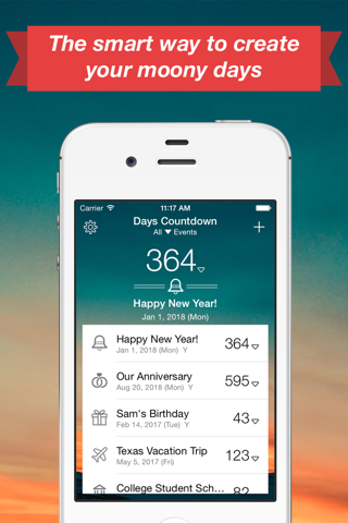 Moonydays – Event Countdown Timer to gala days - náhled