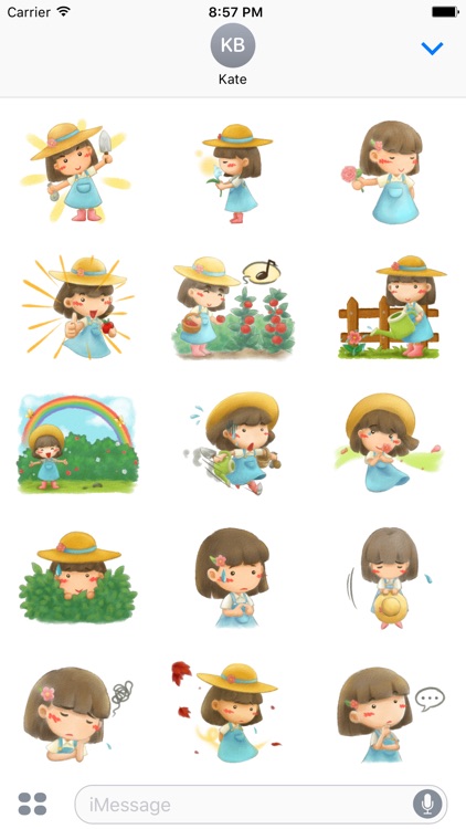 Garden Girl - Text Message Stickers Pack