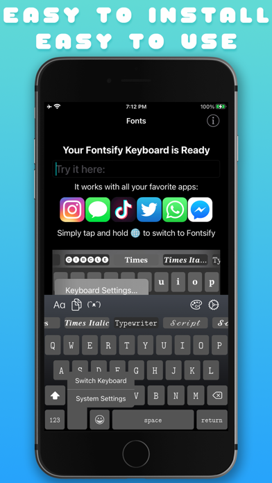 Custom Keyboard Fonts Fontsifyのおすすめ画像6