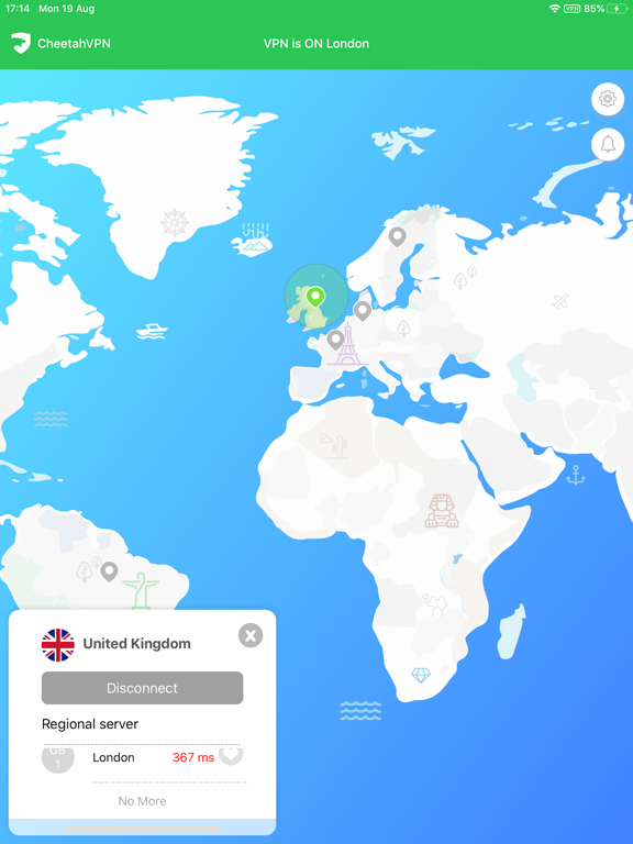 Cheetah Vpn Proxy for WiFi 4G iPad screenshot 4 - Utilities app
