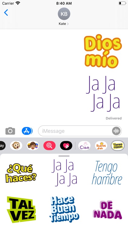 Spanish lettering for iMessage